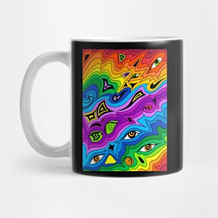 Psychedelic Rainbow Frequency Mug